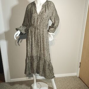 a new day Black and White Long Sleeve Dress